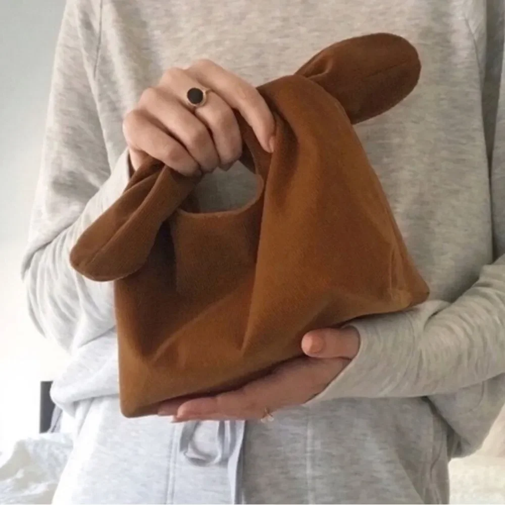 Merit brown Corduroy cosmetic bag
